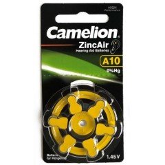 30 piles auditives jaune Camelion N°10 / A10 ZINC AIR