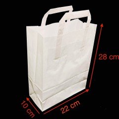 Sac cabac blanc avec poignées plates 220x100x280mm