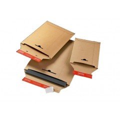 Enveloppe cartonnée colompac CP14.01 marron pochette d'expédition carton ondulé 