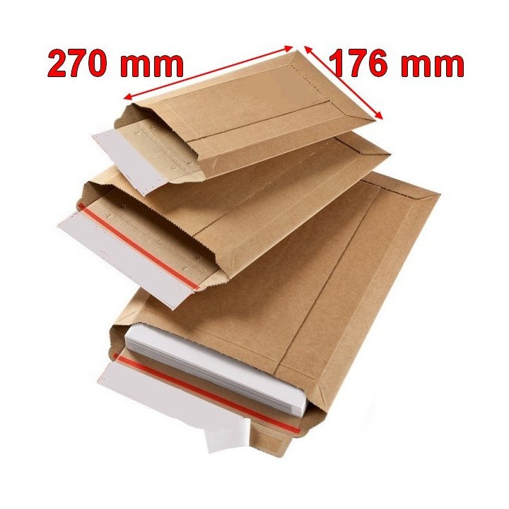 100 Enveloppes cartons ondulés WBX1 (176x270mm)  - 2