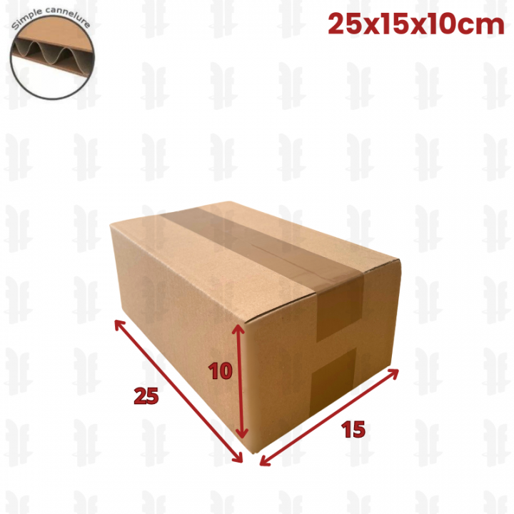 20 cartons caisse américaine 25x15x10 (fefco 201)