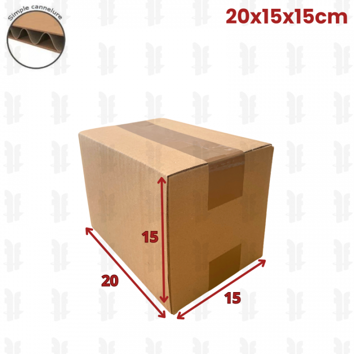 20 cartons caisses américaines Format n°2 20x15x15 cm (Fefco 201)