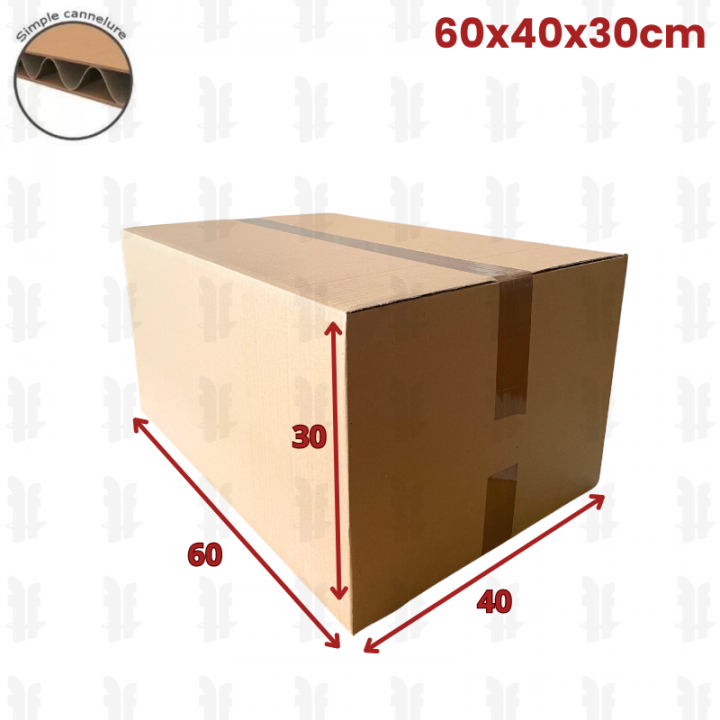 20 carton caisse américaine 60x40x30 (fefco 201)  - 1