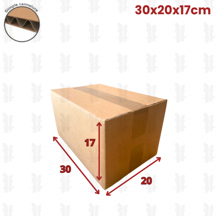 20 cartons caisse américaine 30x20x17 (fefco 201)