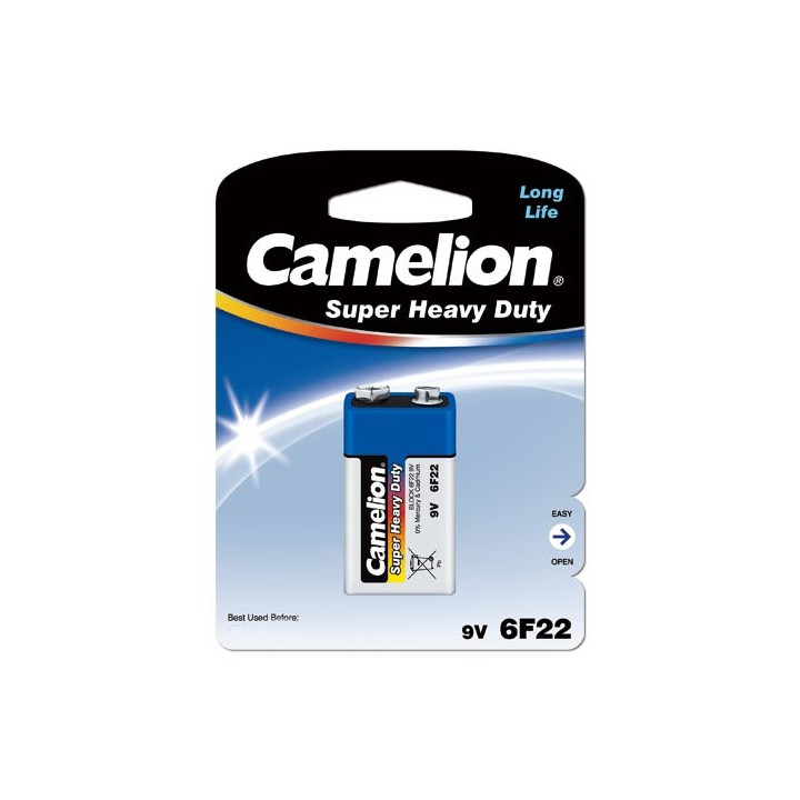 12 piles (12 blisters) Camelion super heavy duty 9V 6F22 (6LF22 6LR61)