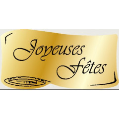 Joyeuses fêtes gommette étiquette adhésive