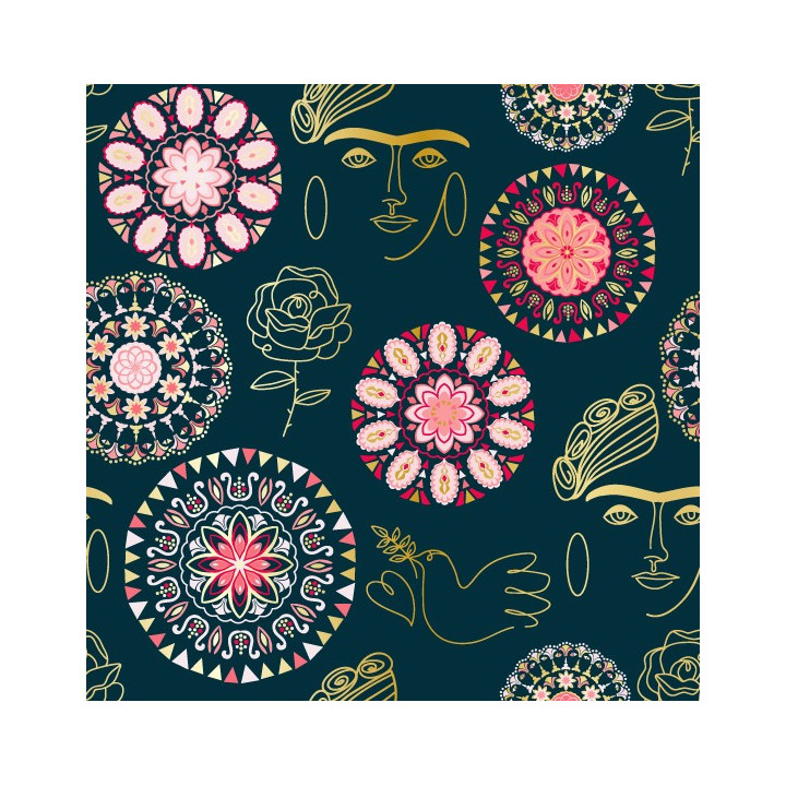 papier cadeau MANDALA 7182H Frida papier cadeau