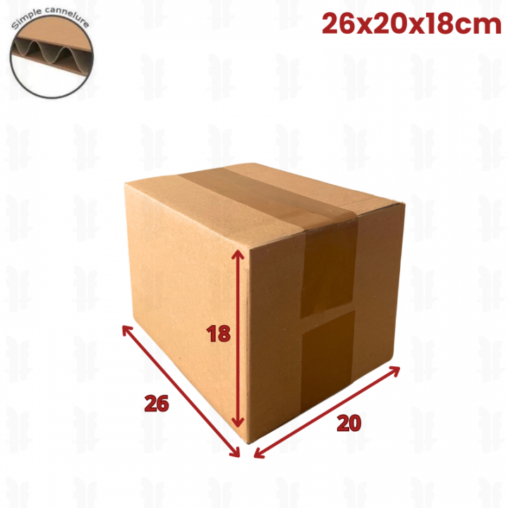 20 carton caisse américaine 26x20x18 (fefco 201)