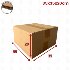 20 cartons caisse américaine 30x35x20 (fefco 201)