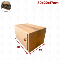 10 cartons double cannelure 30x20x17cm caisses américaines