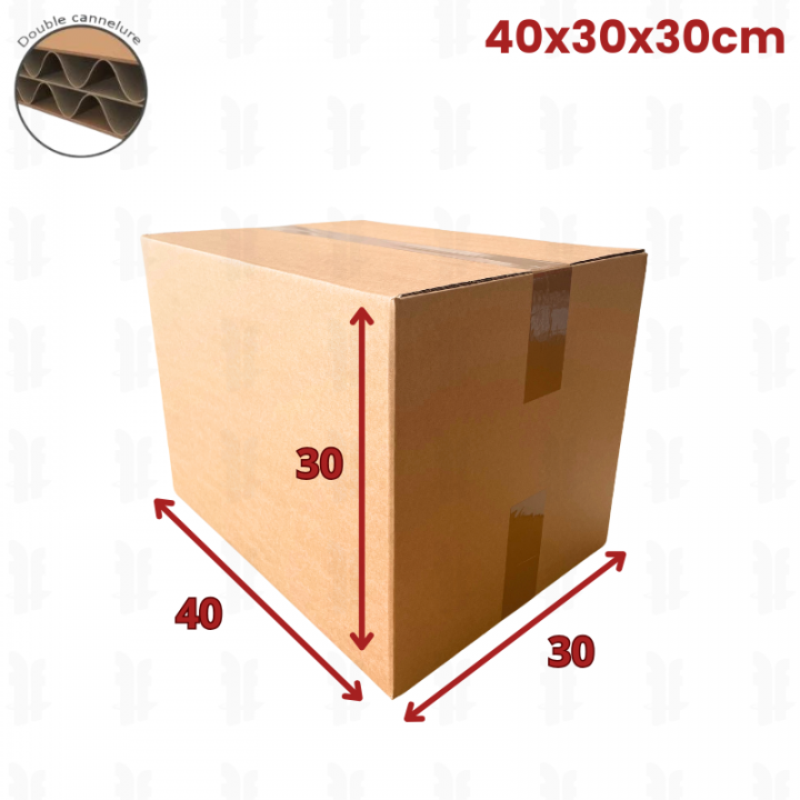 10 cartons double cannelure 40x30x30 cm caisses américaines