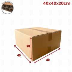 10 cartons double cannelure 40x40x20 cm caisses américaines