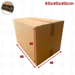 100 cartons double cannelure 60x40x40 cm caisses américaines