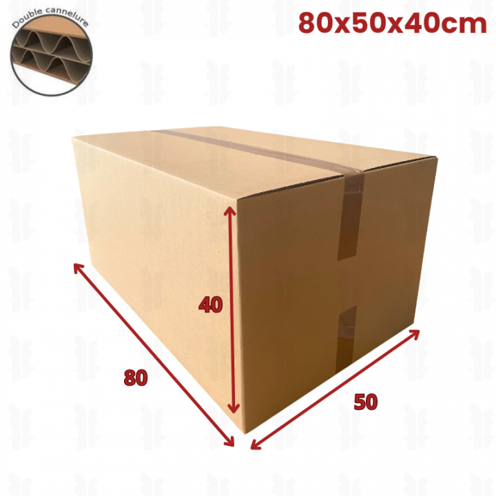 100 cartons DOUBLE CANNELURE caisse américaine 80x50x40cm