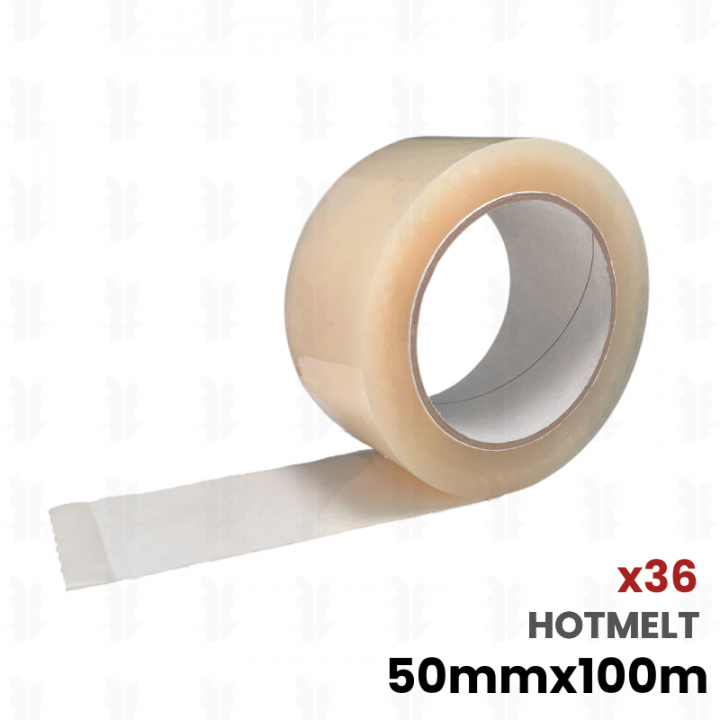 36 rouleaux de scotch adhésifs Transparent hotmelt 50x100