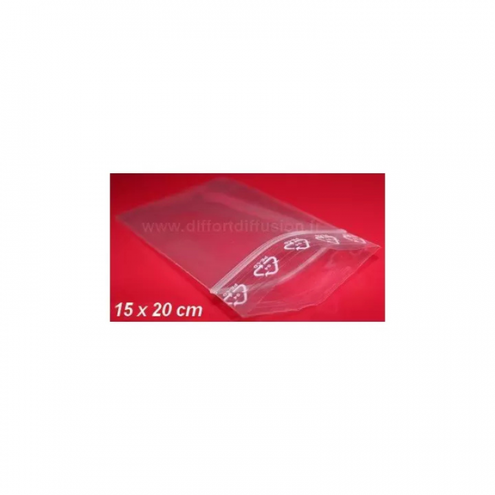 1000 sachets plastiques Zip 15 x 20 mm