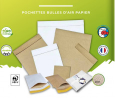 Enveloppe bulles papier kraft zéro plastique 7 formats disponibles